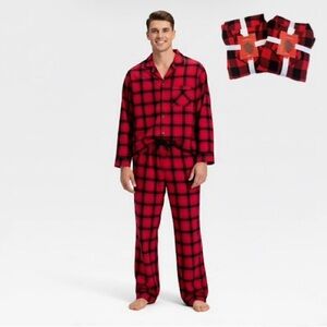 Wondershop Red & Black Plaid Pajama Set (Bundle of 2 Sets)